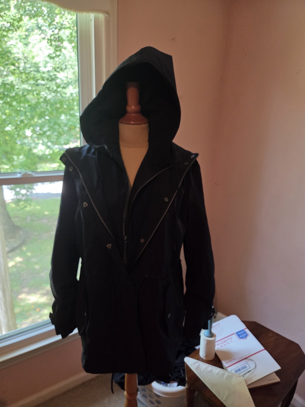 Anatomie Black Hooded Utility Jacket